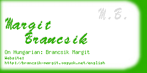 margit brancsik business card